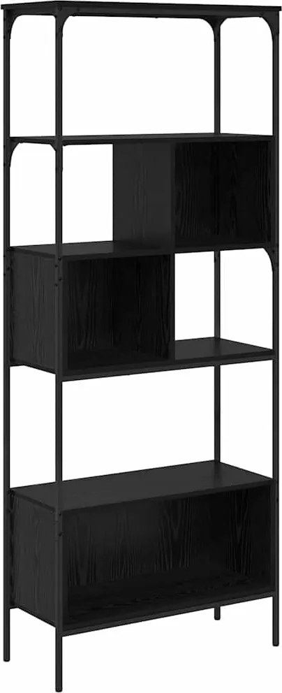 vidaXL Könyvszekrény Fekete tölgy 76 x 33 x 188,5 cm Faanyag