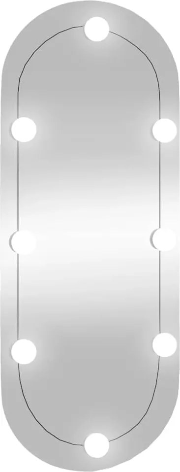 vidaXL ovális üveg falitükör LED fényekkel 30 x 70 cm