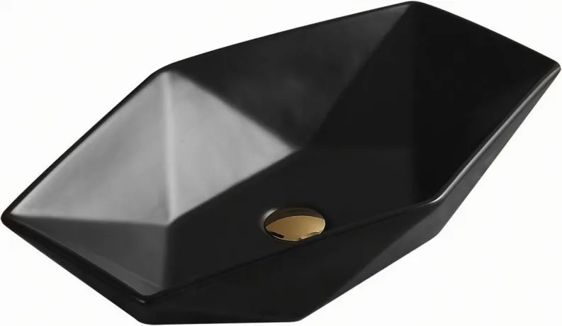 Mexen Elena asztali mosdókagyló 63 x 41 cm, fekete matt - 21476385