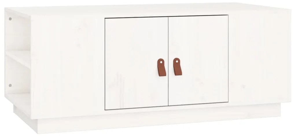 Fehér tömör fenyőfa dohányzóasztal 100 x 50 x 41 cm