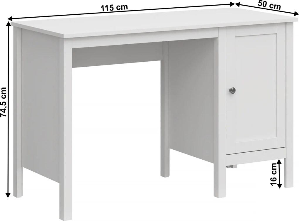 PC asztal 1D/1155, fehér, OLJE