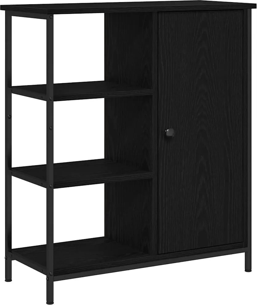 vidaXL Széf Fekete tölgy 70 x 30 x 80 cm