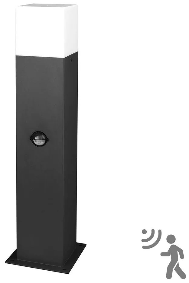 Kültéri lámpa NEW YORK szenzorral 1xE27/12W/230V IP44 44 cm antracit