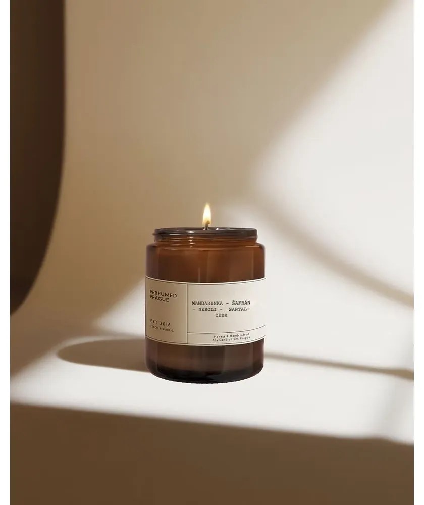 Illatos szójaviasz gyertya égési idő 40 ó #47 Tangerine, Neroli and Saffron – Perfumed Prague