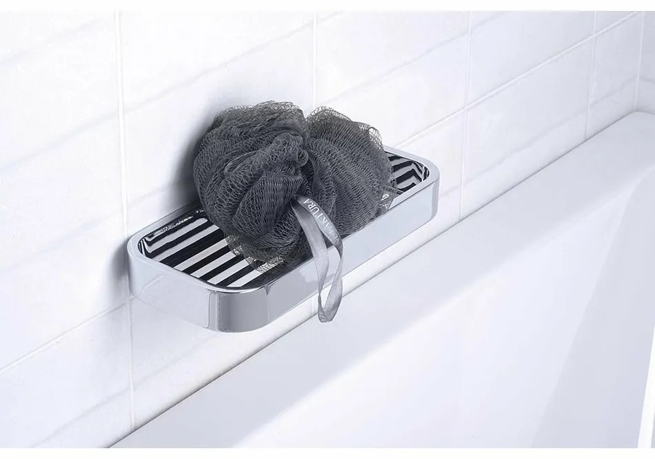 GEDY 3218 Smart polc zuhanyzóba, 24,1 x 3 x 11,1 cm, ezüst