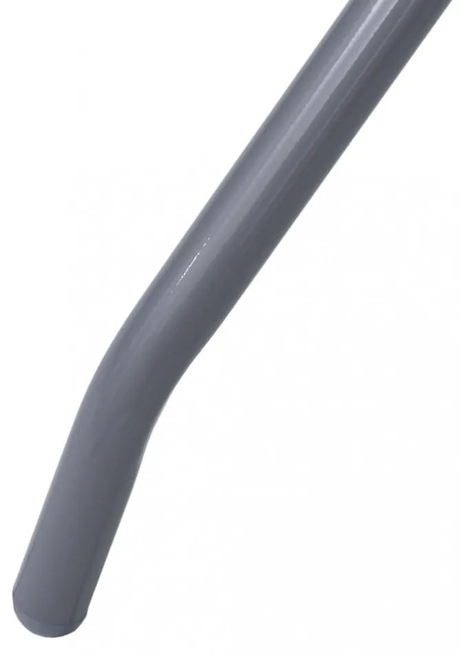 világosszürke acél és üveg kerti asztal 60 cm