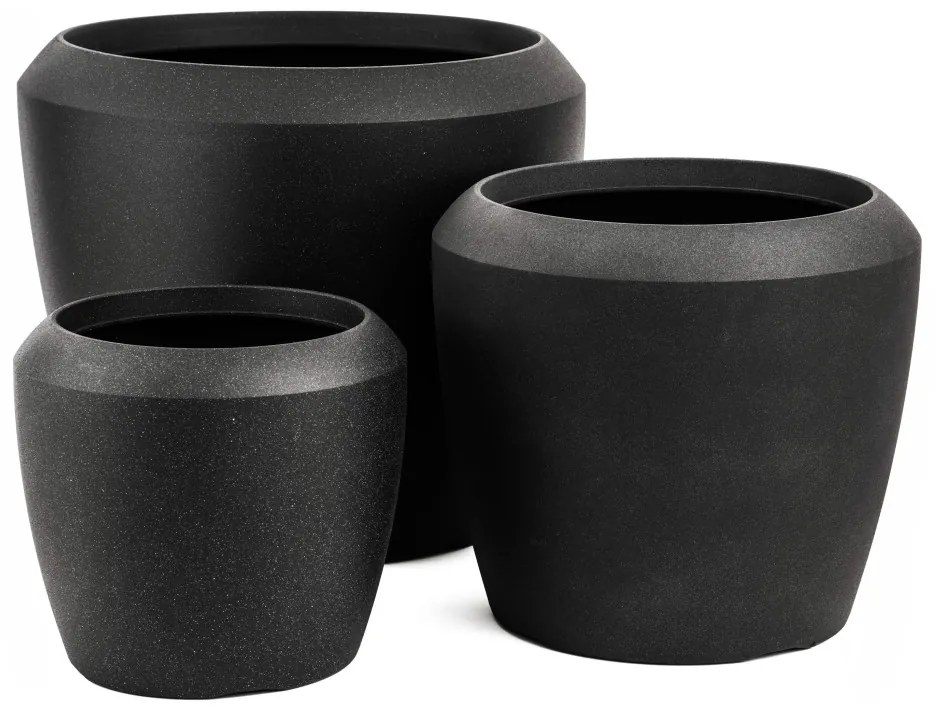 G21 Coal Round virágcserép 33,5 x 33,5 x 30,5