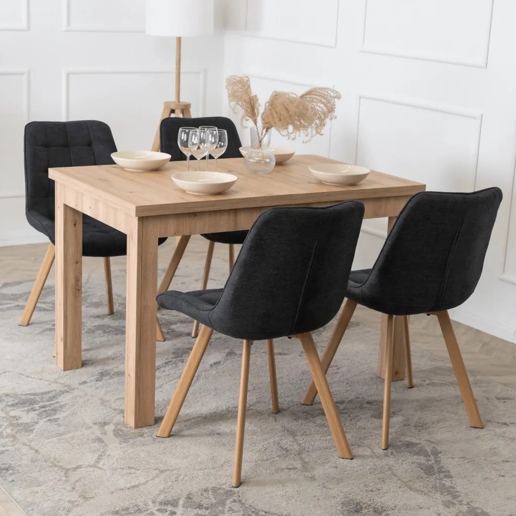 KATHY Kárpitozott Étkezőszék Fekete Színben