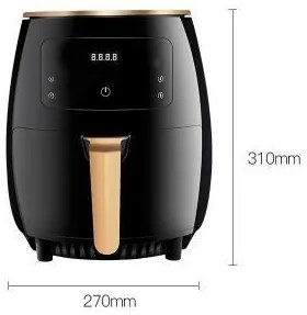 NewLine S Lux légkeveréses sütő (6L) 2400W fekete DAMN-MD222