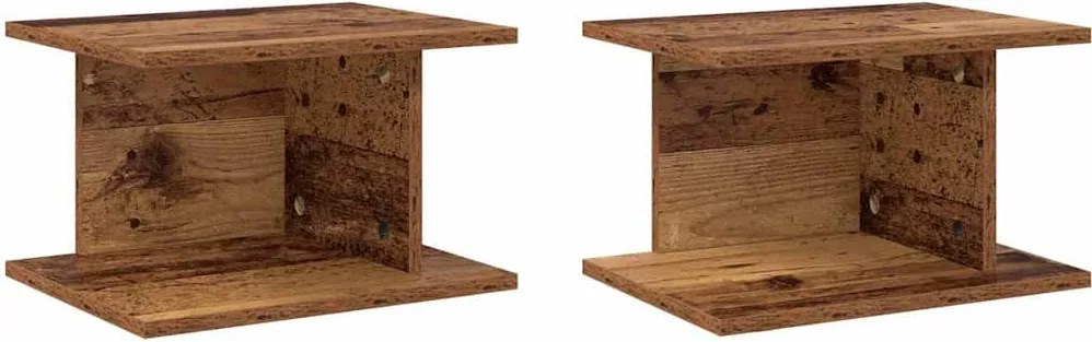 vidaXL Éjjeli asztal 2 pcs Öreg fa 40 x 30 x 25 cm Faanyag