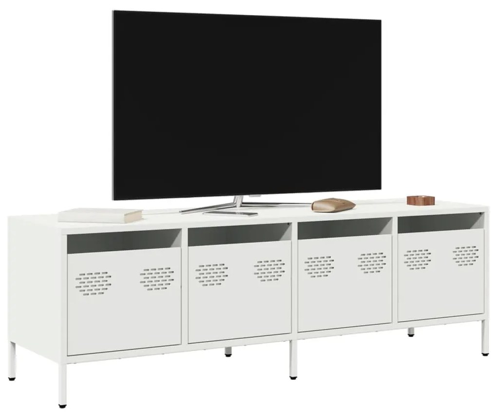 fehér hidegen hengerelt acél TV-szekrény 135 x 39 x 43,5 cm