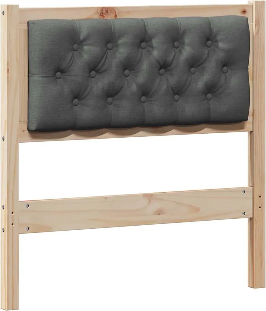 vidaXL Fejtámla Egyéb barna és sötétszürke 75 cm Tömör fenyőfa