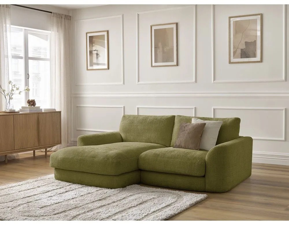 Khaki zsenília sarokkanapé (bal oldali-heverő résszel) Leonore – Bobochic Paris