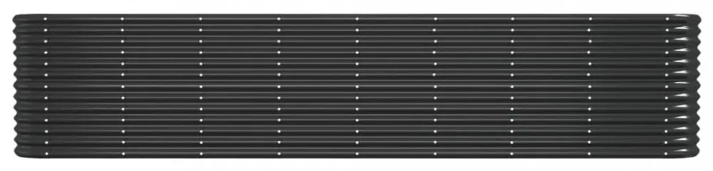 antracitszürke horganyzott acél kerti magaságyás 332x40x68 cm