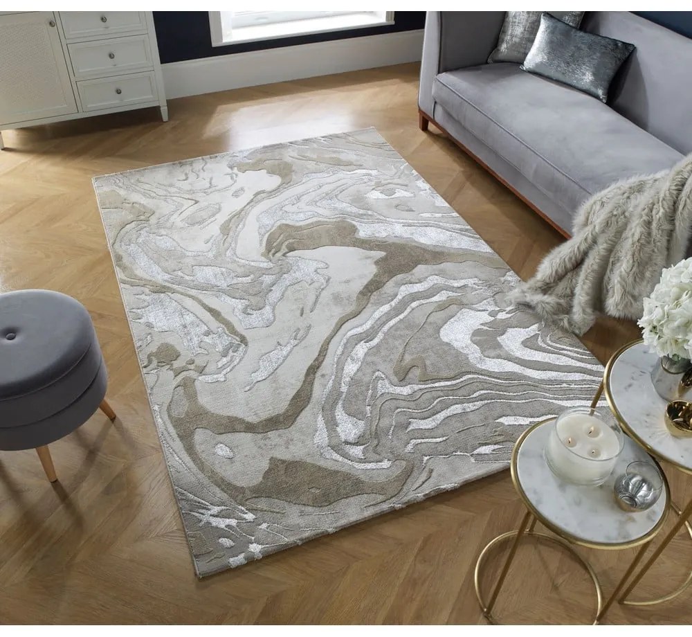 Bézs szőnyeg 80x150 cm Marbled – Flair Rugs