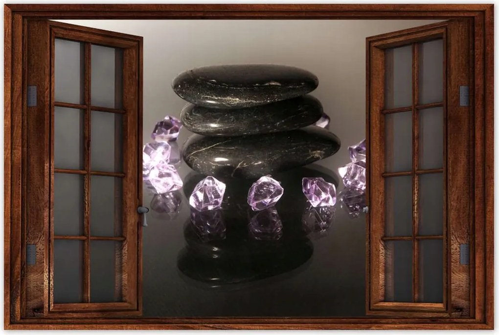 Poszterek 120x80 Lila kristályok