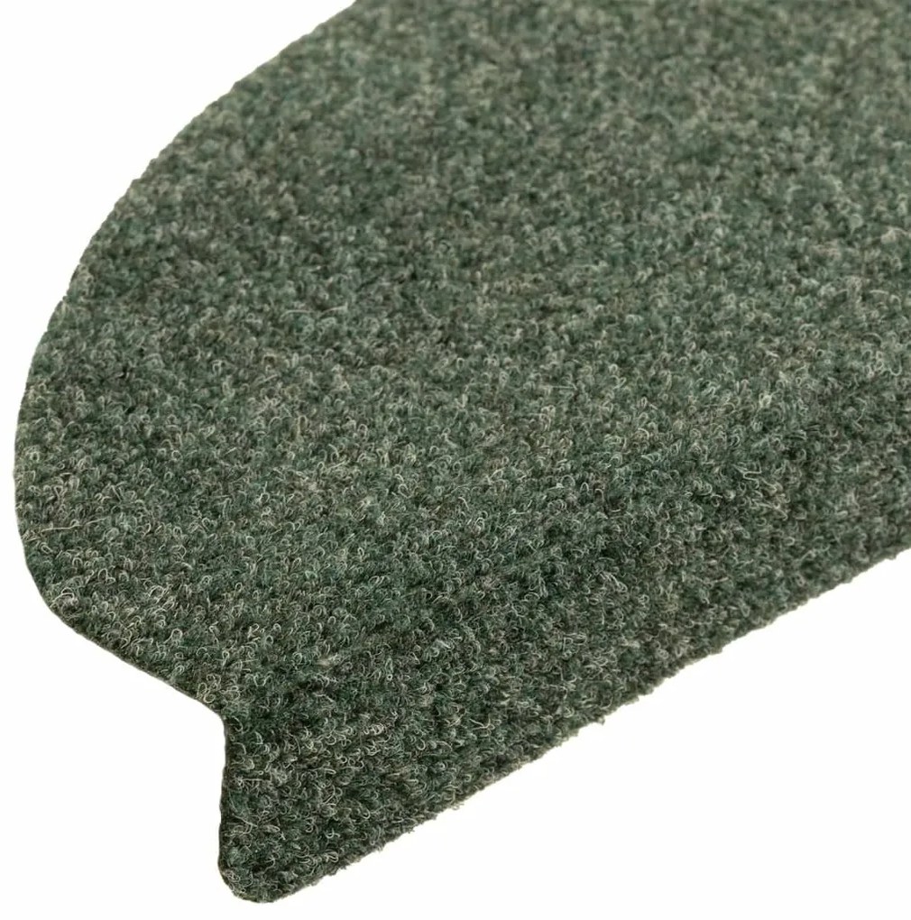 10 db zöld tűlyukasztott öntapadó lépcsőszőnyeg 65 x 21 x 4 cm