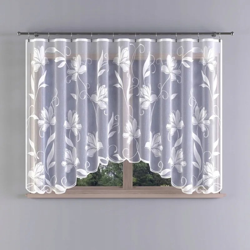 Jacquard készfüggöny Grófnő 300x160 cm fehér