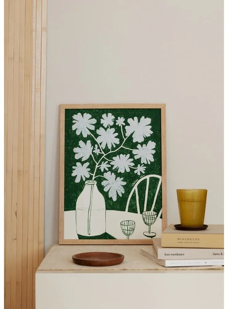 Poszter 30x40 cm Blue Flowers & Red Wine – Anouk van Cleef – The Poster Club