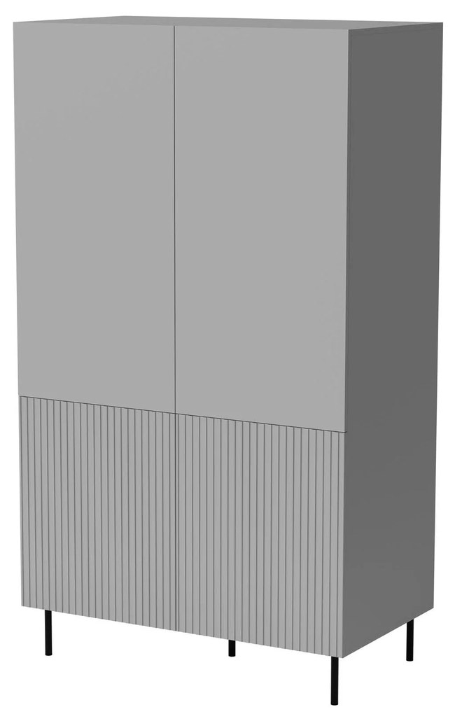 Ruhásszekrény Asania S1 (szürke + fekete). 1092411