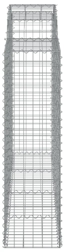 7 db íves horganyzott vas gabion kosár 200x50x140/160 cm