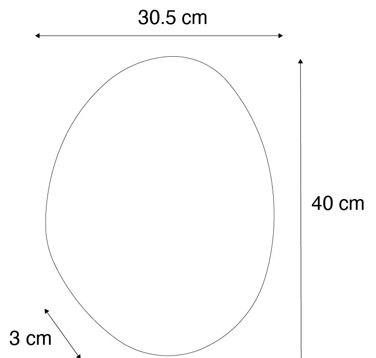 Design fürdőszobai tükör 40 cm LED-del IP44 - Biba