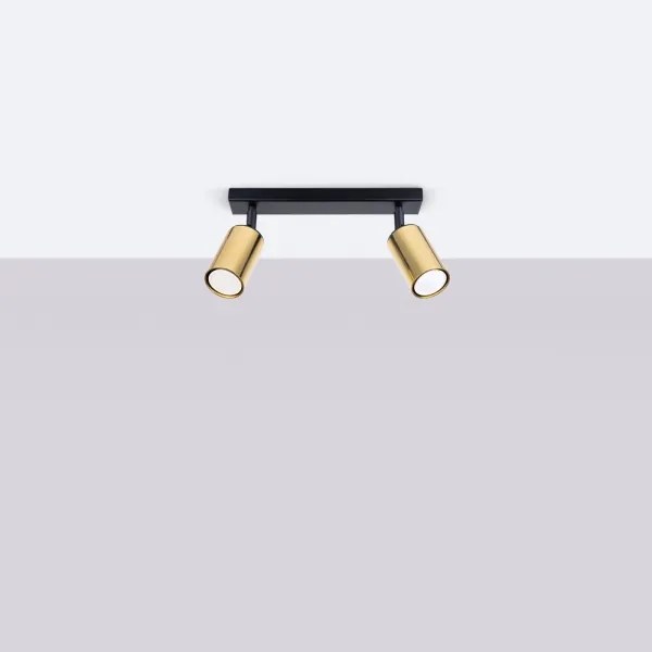 Sollux SL.1383 - Spotlámpa WINX 2xGU10/10W/230V fekete/arany