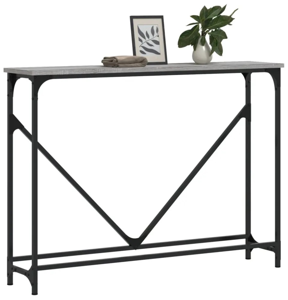 vidaXL szürke sonoma színű szerelt fa tálalóasztal 102x22,5x75 cm