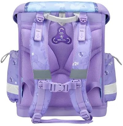 Iskolatáska, fémcsat, BELMIL Classy Purple Blue Butterfly, pillangó (BL40313AG61L)