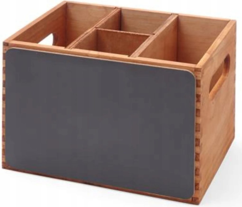 Fűszertartó Doboz Evőeszközökhöz Fa Táblákkal Hendi