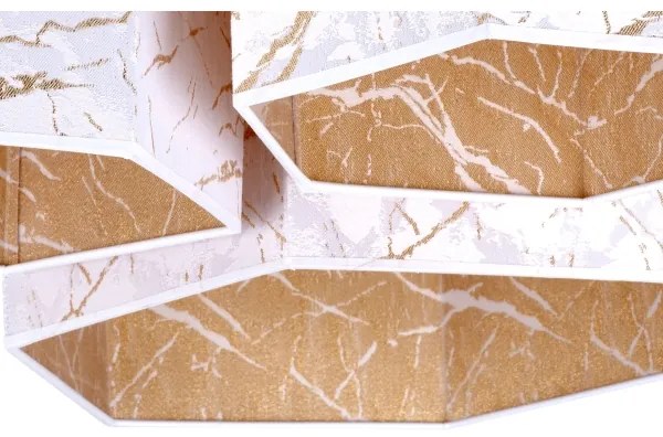 Duolla - Felületre szerelhető csillár ROLLER TRIO HEX 3xE27/15W/230V fehér/arany