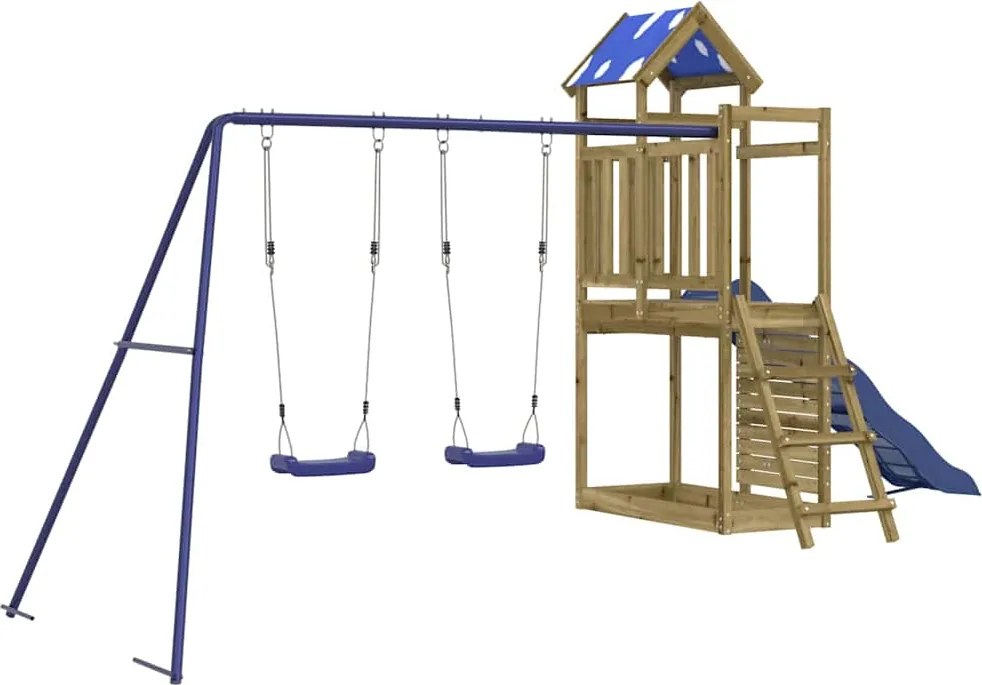 vidaXL impregnált fenyőfa kültéri játszószett