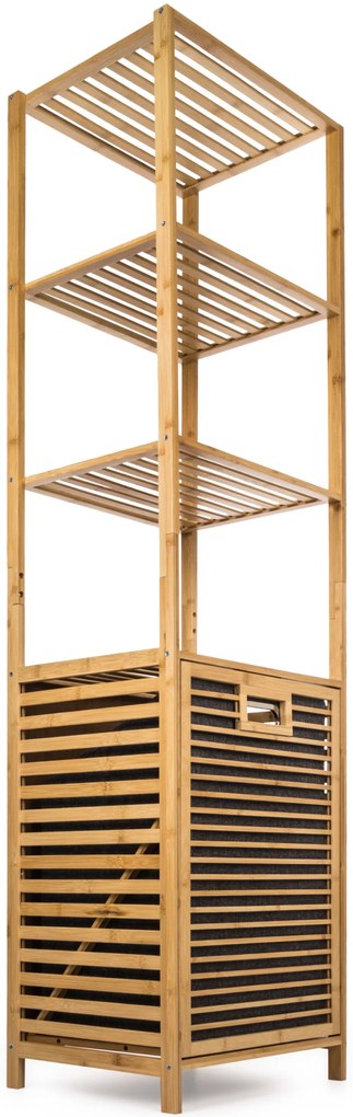 G21 szennyeskosár 30 l polcokkal, bambusz