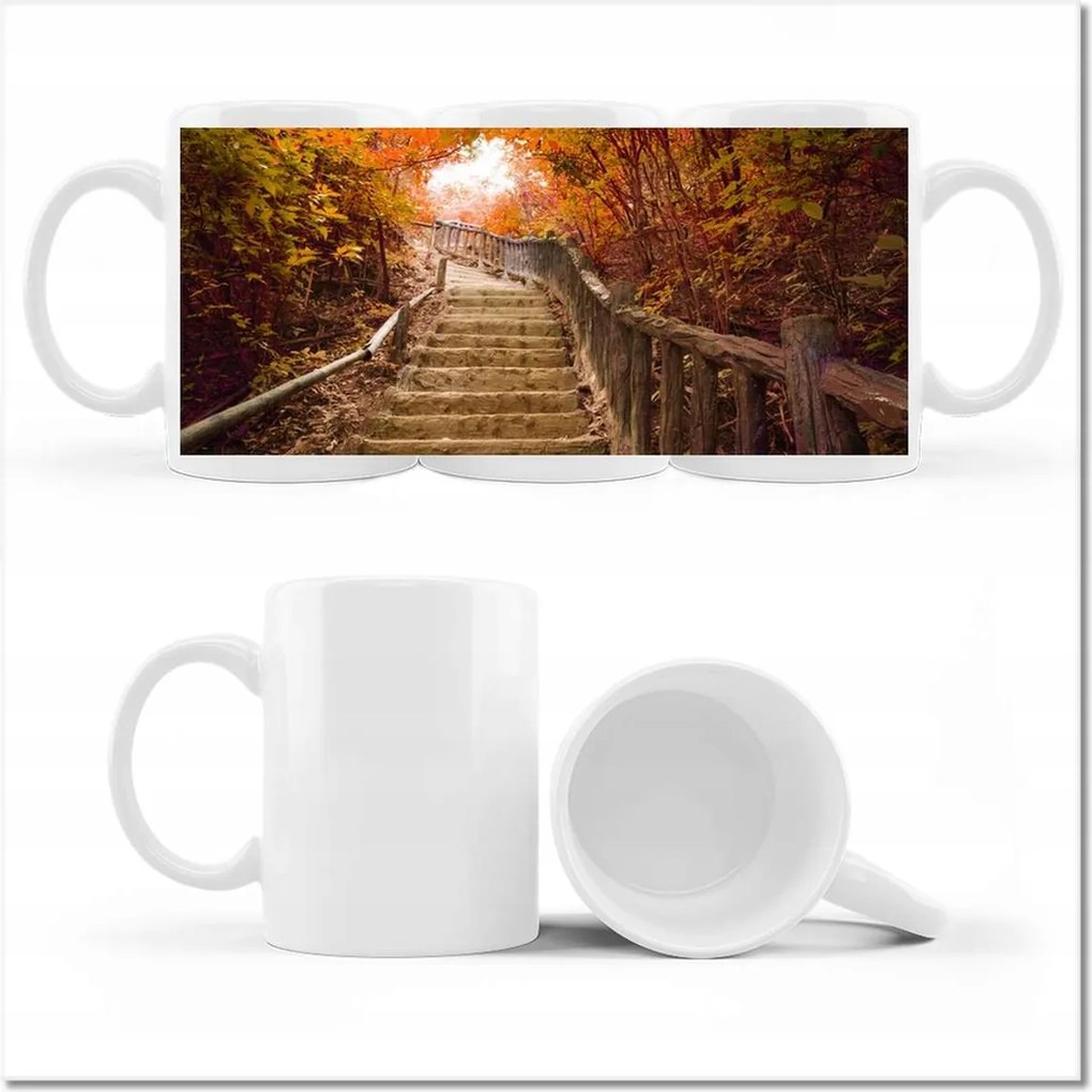 Fényképes bögre Őszi séta Lépcsők
