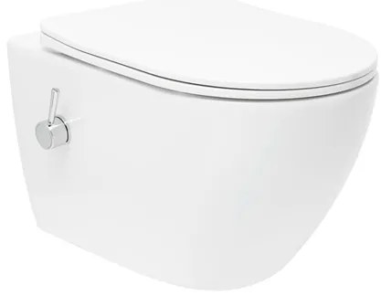 WC bidével felakasztható SAT Fusion fehér fényes felülettel hátsó kifolyással SATFUS11BFC