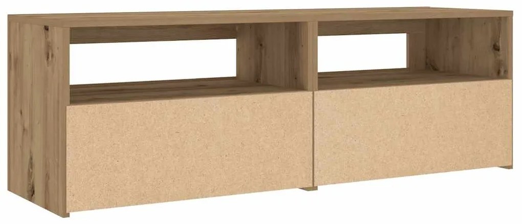 2 db kézműves tölgy színű éjjeliszekrény LED-del 60 x 35 x 40cm