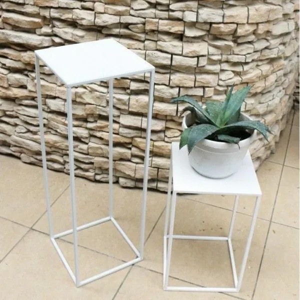 Virágállvány 70x24 cm, fehér