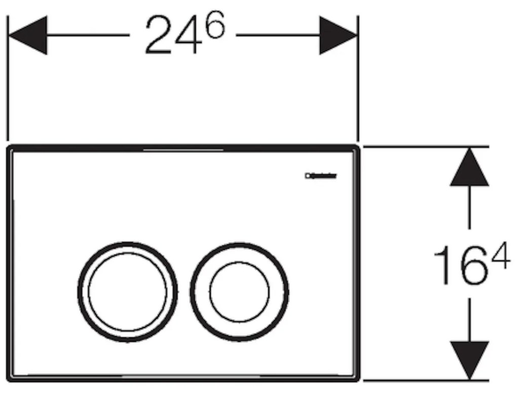 Geberit DELTA50, UP100 öblítőgomb, matt króm, 115.119.46.1