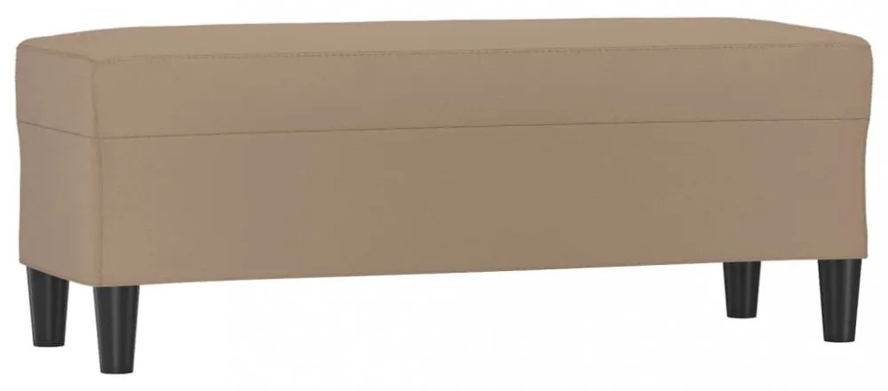 kávészínű műbőr pad 100 x 35 x 41 cm