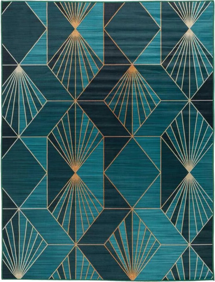 3D nyomtatás szőnyeg 120×160 cm geometria stílusos akcentus a modern belső térben