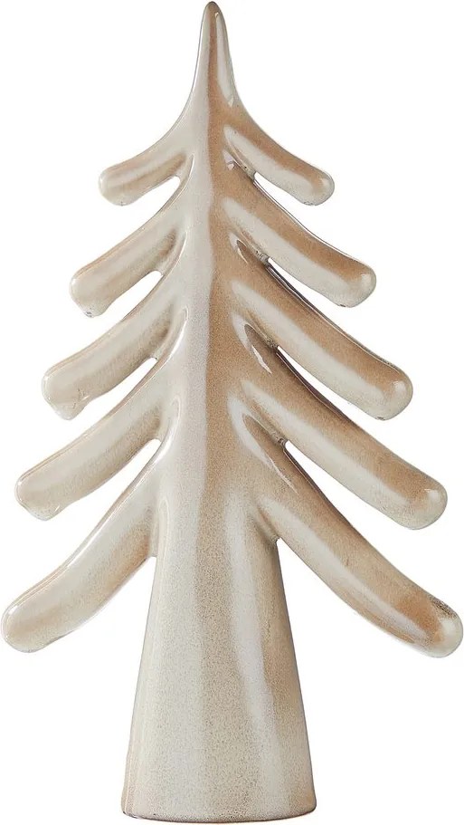 SYLVAN SPIRIT kerámia dekor fenyő 28 cm , bézs