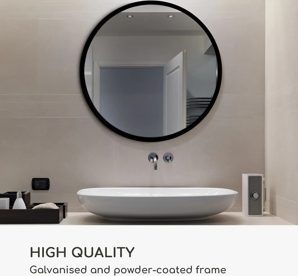 Casa Chic Fournier Fali tükör fém kerettel kerek 58.8 x 58.8 cm