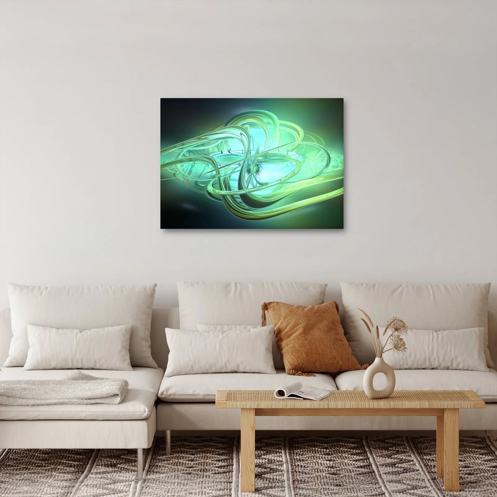 Zöld absztrakció kép (70x50 cm)