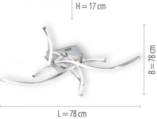 Paul Neuhaus 9144-55 - LED Dimmelhető felületre szerelhető csillár POLINA LED/27W/230V