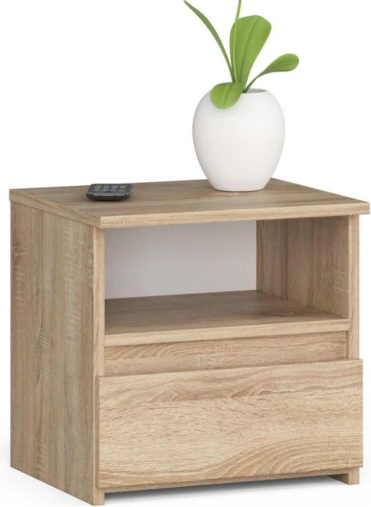 Éjjeliszekrény CL1 sonoma tölgy dohányzóasztal 40cm Akd