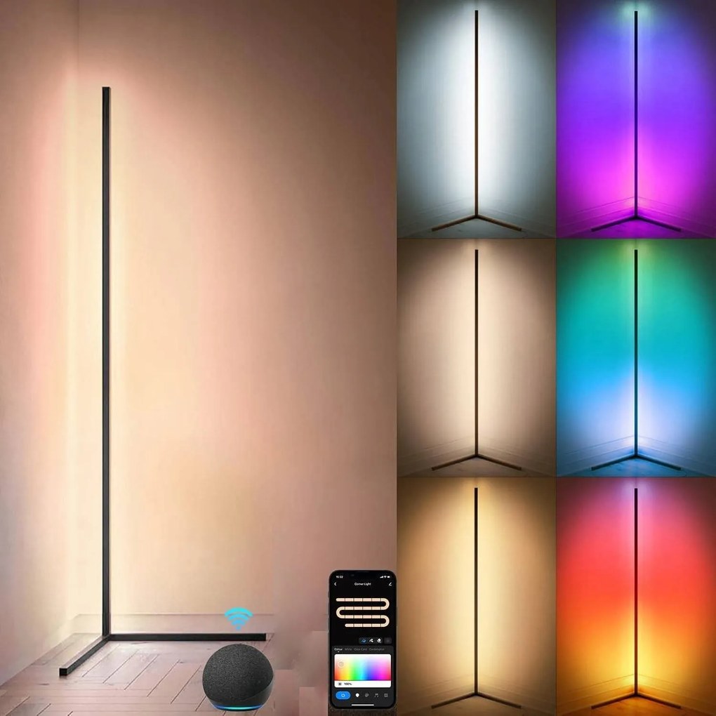 LED-es padló lámpa Bluetooth állítható Rgb