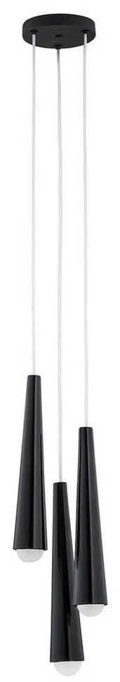 Argon 6103 - Csillár zsinóron HOLLYWOOD 3xE14/7W/230V fekete