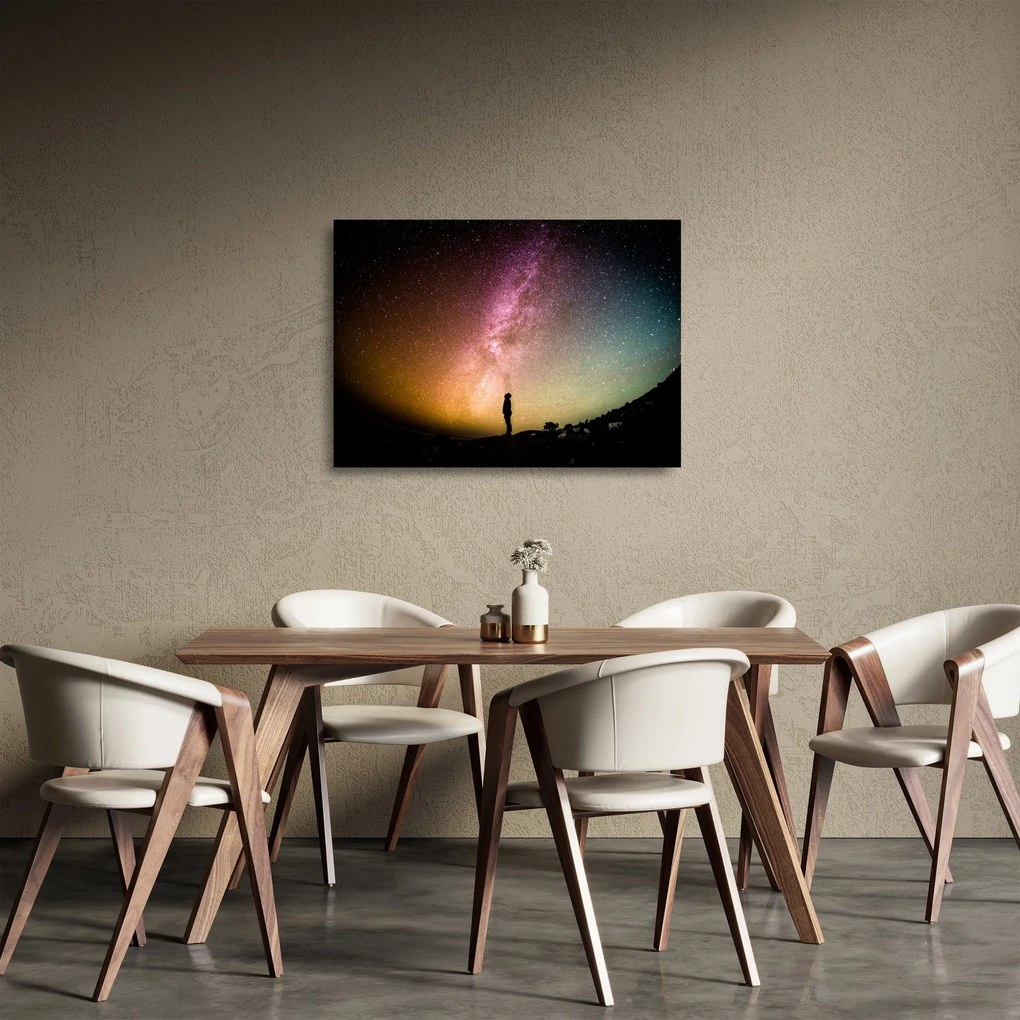 Kép - égbolt tele csillagokkal (üvegen) (70x50 cm)
