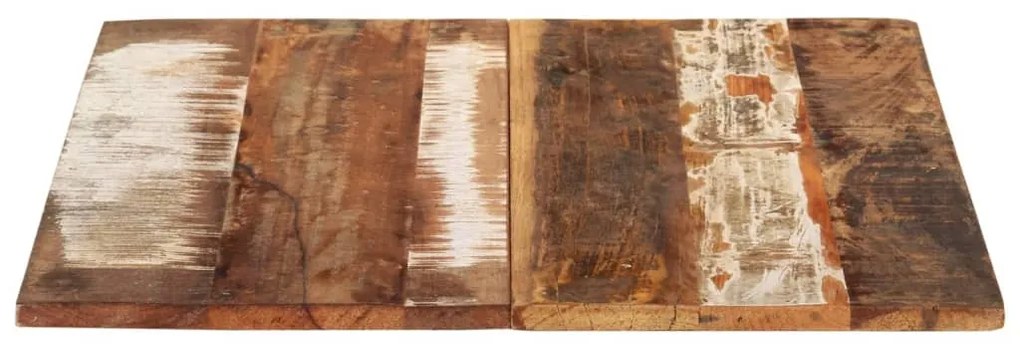 négyszögű tömör újrahasznosított fa asztallap 60x80 cm 15-16 mm