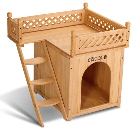 Cadoca® Macskaház erkéllyel 53x54x64 cm